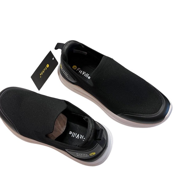 FitVille Women/Men Recovery Slip On Casual Comfort Shoes BriskWalk Black 8/6.5W - Picture 8 of 11